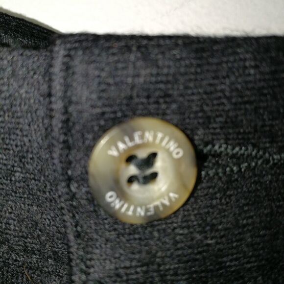 MEN VALENTINO Classic Black Virgin Wool Straigth Leg Trouser Pants Size 38 - Picture 5 of 16